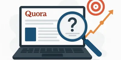 A digital marketing blog image about Quora and intent based visibility in meeting buyers at the question stage.