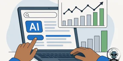 Dashboard showing Google Search Console trends as AI search results are changing website traffic for a small business website