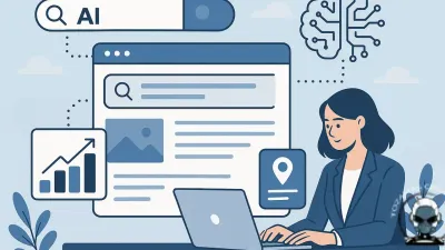 Illustration showing businesses adapting their strategies to stay visible in the age of AI search