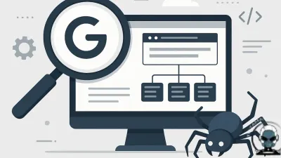 Infographic explaining how search engines crawl and understand website architecture for SEO.