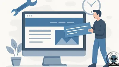 A graphic depicting key signs for rebuilding a website for a digital marketing agency blog.