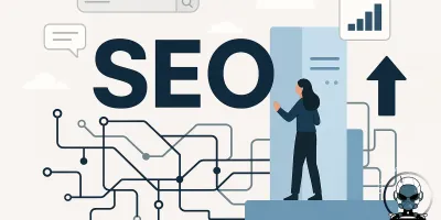 Image illustrating SEO infrastructure for online presence and brand elevation.