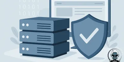 Diagram showing server hardening basics for business websites.