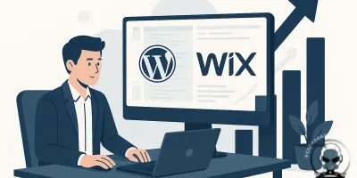 Infographic discussing signs that a business has outgrown WordPress or Wix.