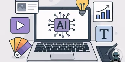 Image illustrating the best AI tools for content creation, showcasing logos and features.