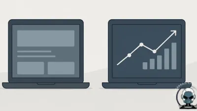 Comparison of a website that exists and a website that performs, focusing on digital marketing insights.