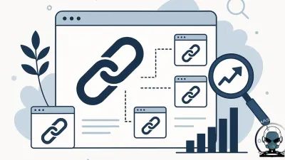 Illustration showing internal linking strategies and their benefits for SEO.