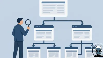 Blog featured image about SEO, rank with less content, focusing on authority concentration, internal linking strength, and the importance of content quality over quantity.