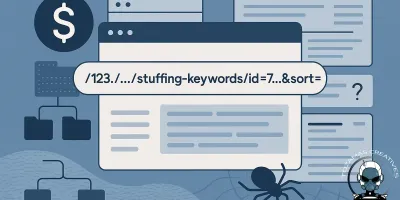 Graphic illustrating the hidden costs of poor URL structure in digital marketing, including messy hierarchies and crawl inefficiencies.