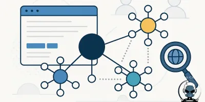 Diagram illustrating structured content silos, topic clusters, and pillar pages to improve search authority.