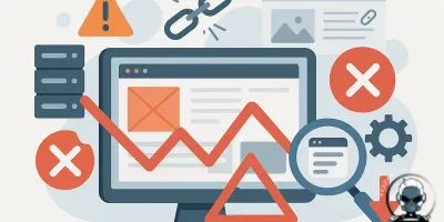 Image illustrating reasons why most redesigns fail to improve rankings and seo, focusing on structural resets, lost internal linking, broken redirects, and ignored authority signals.