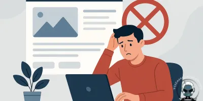 An illustration depicting template based websites often limit long term growth, focusing on long term growth limitations.