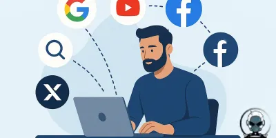 An infographic depicting multi platform distribution engine for digital marketing beyond Google.