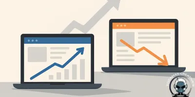 Image illustrating authority compounding growth factors for websites discussing why some websites continue growing while others fade.