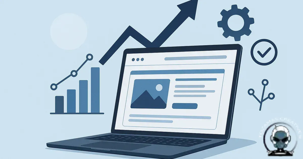 Graphic representation illustrating key elements of building high performance website for long term growth and authority