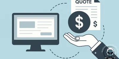 A graphic illustrating the concept of the cheapest website quote turning into an expensive projects.