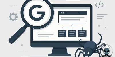 Infographic explaining how search engines crawl and understand website architecture for SEO.