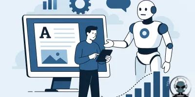 A visual representation of AI content automation techniques for scaling marketing efforts while maintaining quality.