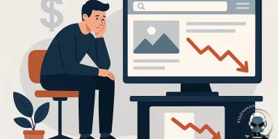 A visual representation of the costs associated with maintaining an underperforming website in digital marketing.