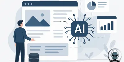 Illustration showing structure, content, and data elements for building AI ready websites.