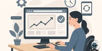 A graphic illustrating the continuous process of Website Optimisation Is Not a One Time Task