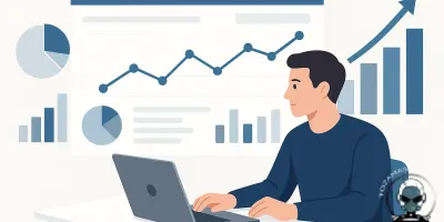 An image illustrating the process of converting website data into actionable growth insights for digital marketing.