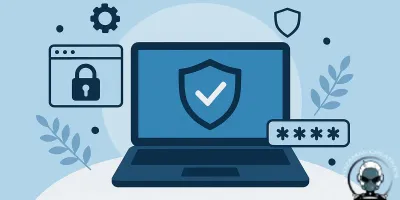 Illustration depicting website security for small businesses.