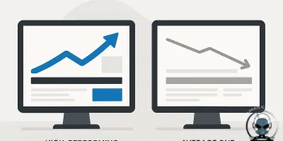 Infographic illustrating the key features that separate high-performing websites from average ones.