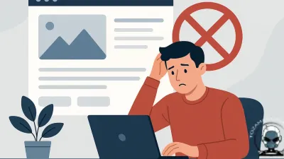 An illustration depicting template based websites often limit long term growth, focusing on long term growth limitations.